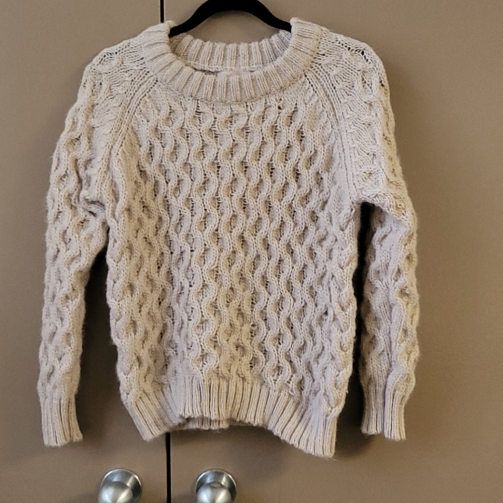 philosophy Cream Chunky Knit Sweater Small